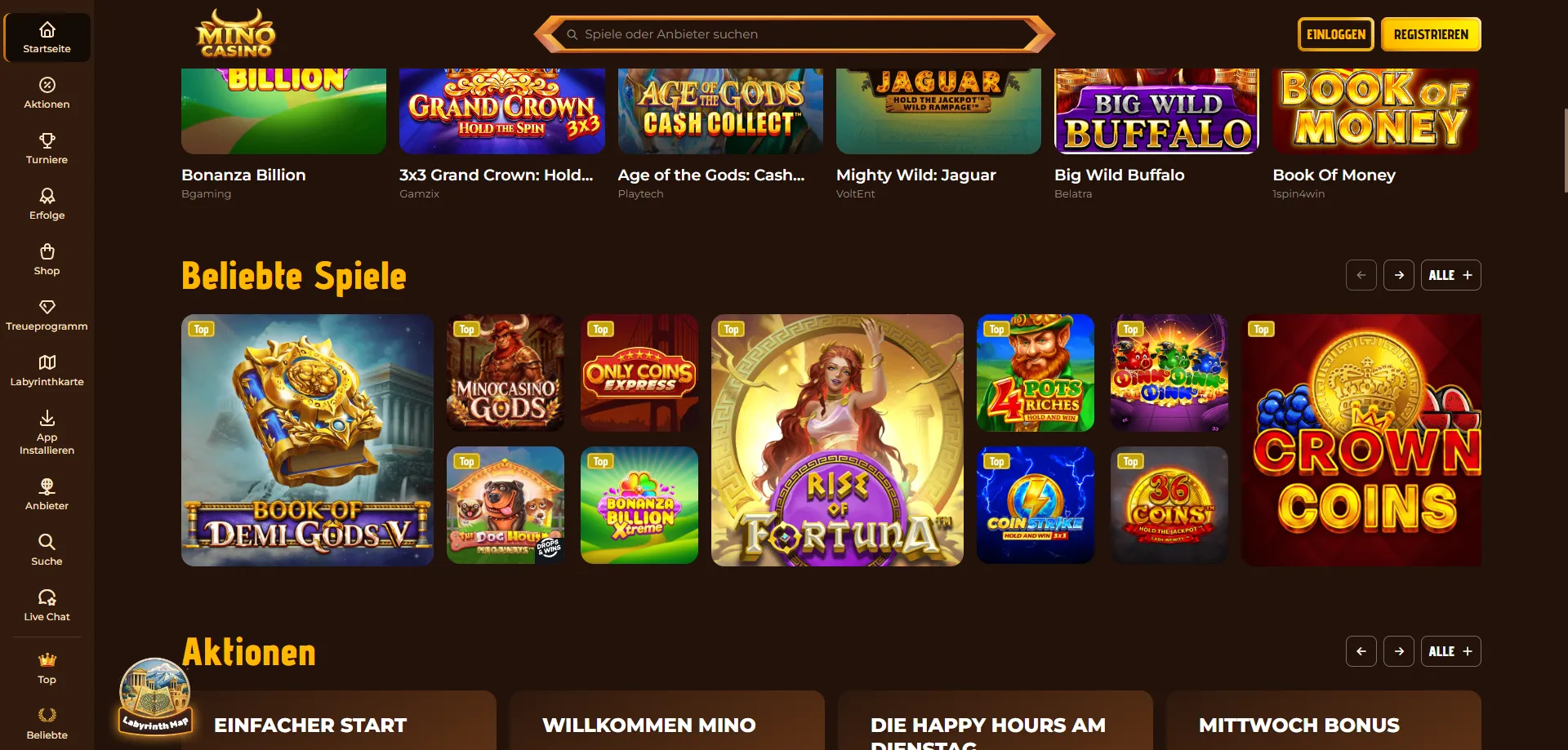 Mino Casino Slots &ndash; beliebteste Online-Spielautomaten 2026